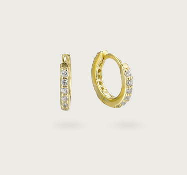 WHITE ZIRCONIA HOOPS