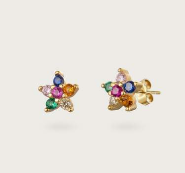 MULTICOLOR FLOWER EARRINGS