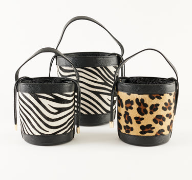 MINI ZEBRA BUCKET BAG