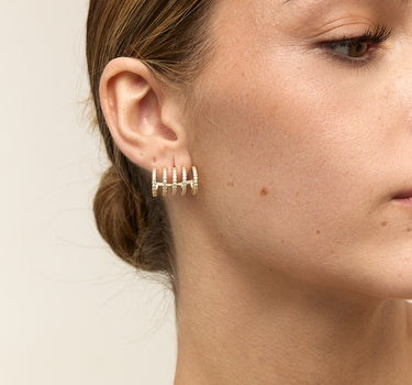 WHITE ZIRCONIA HOOPS