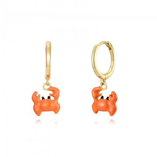 Crab hoop earrings