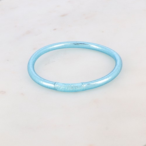 Pulsera Pan de Oro Azul Claro