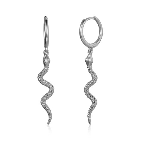 Large snake hoop earrings