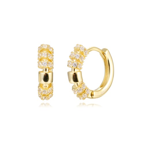 copy of Multicolor zircons chain hoop earrings