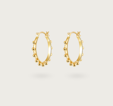 LARGE HOOPS WITH LITTLE BALLS