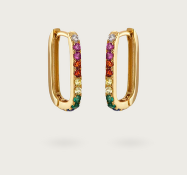 WHITE ZIRCONIA HOOPS