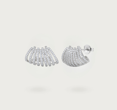 PENDIENTES ABANICO PLATA