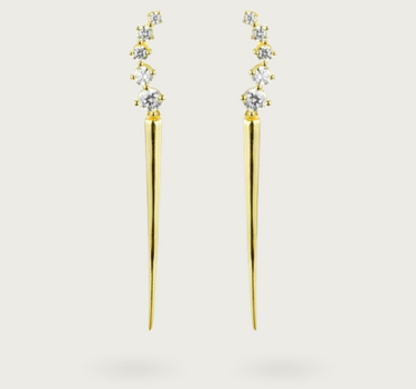 WHITE ZIRCONIA HOOPS
