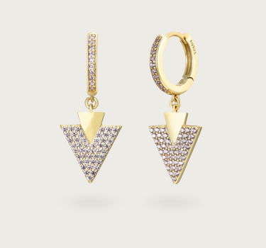 TRIANGLE ZIRCONIA HOOPS