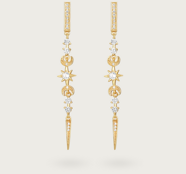 LONG ZIRCONIA EARRINGS