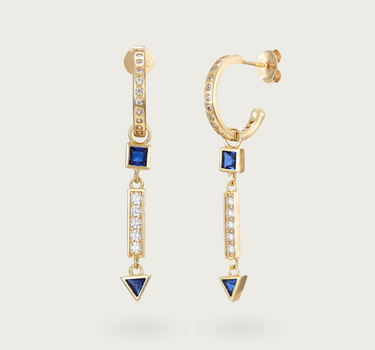 BLUE HOOP EARRINGS