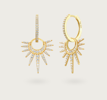 BLUE HOOP EARRINGS