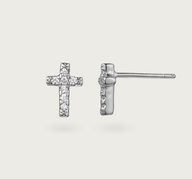 CROSS ZIRCONIA EARRINGS