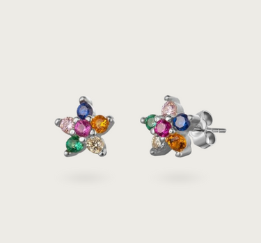 MULTICOLOR FLOWER EARRINGS