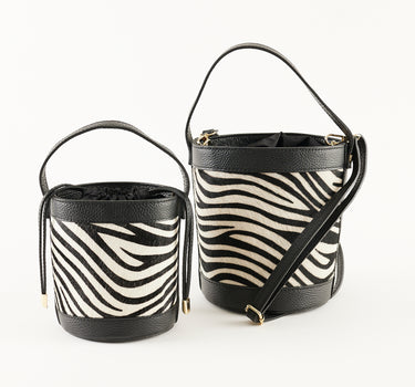 MINI ZEBRA BUCKET BAG