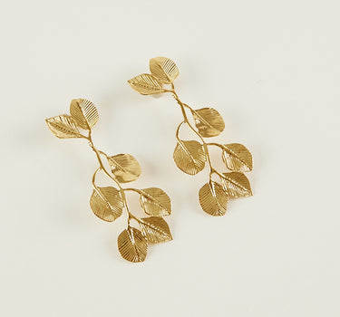 PENDIENTES HOJAS CASCADA