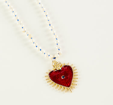 COLLAR CUORE PERLE