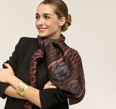 PASHMINA SEDA TONOS ROSAS